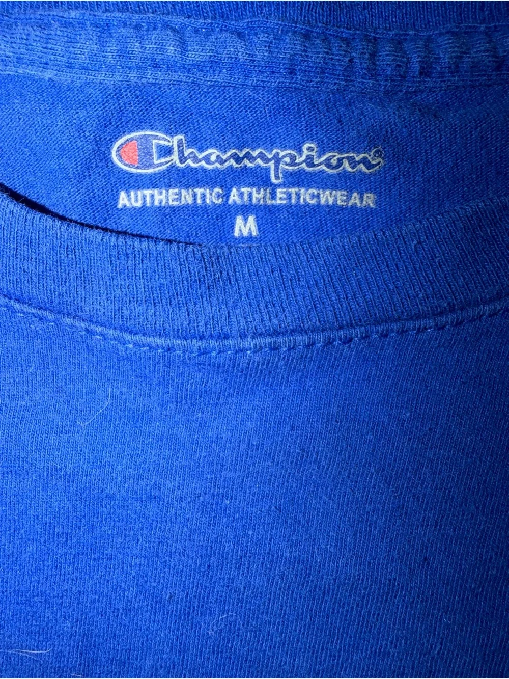 Men’s Champion Navy Blue Graphic Logo Tee - Picture 3 of 3